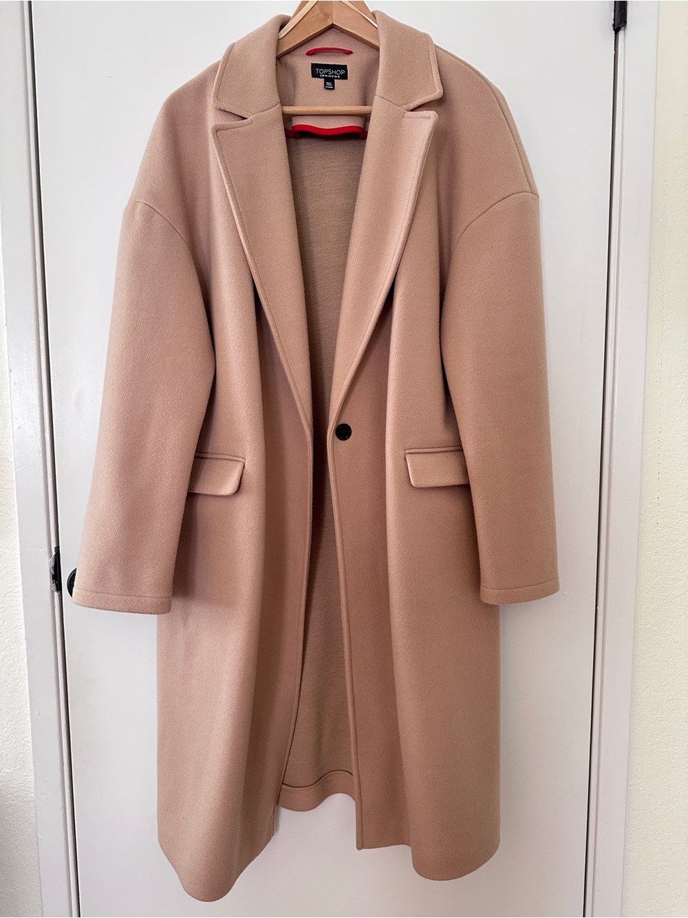 Topshop Lily Knit Back Midi Coat